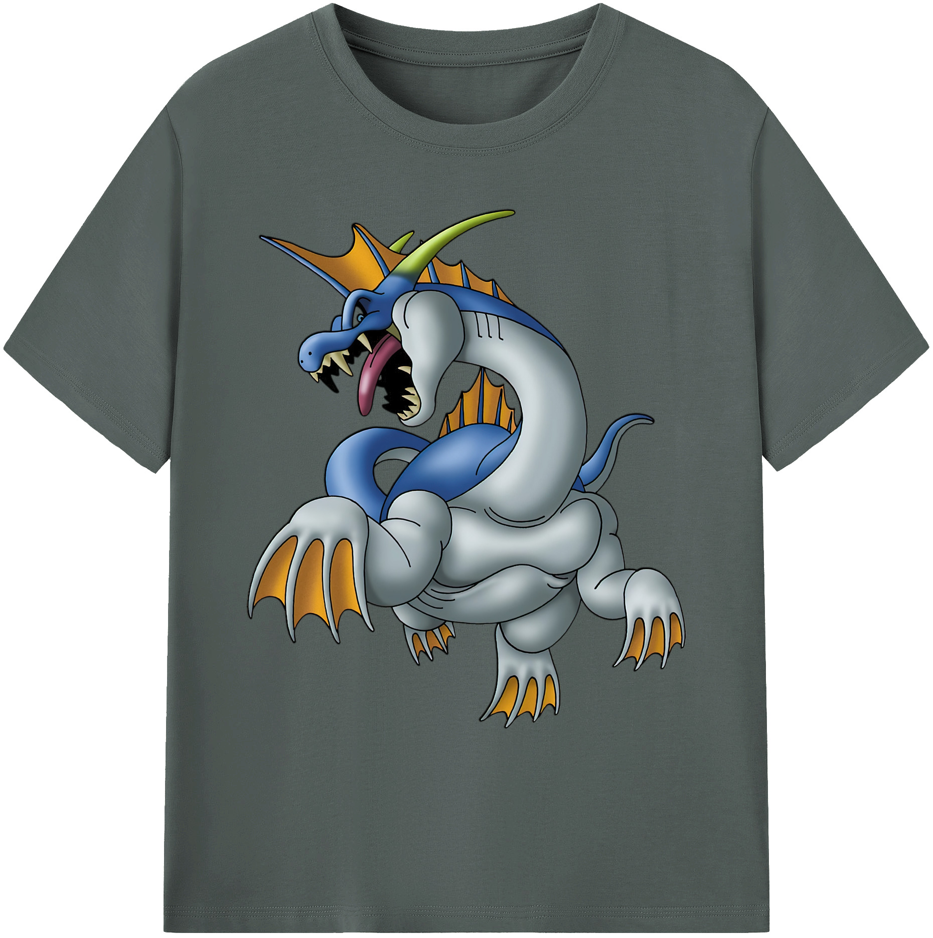（画像用） ドラゴンクエスト Doragon Kuesuto Dragon Quest 綿100％ メンズ半袖Tシャツ｜肌触りやわらか＆通気性